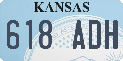 KS license plate 618ADH