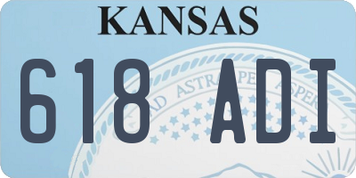 KS license plate 618ADI