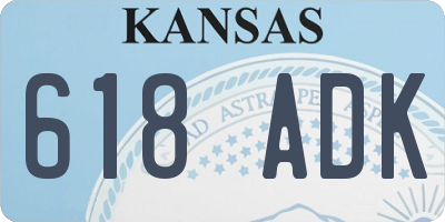 KS license plate 618ADK
