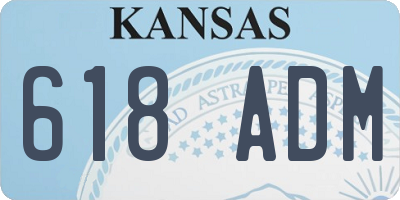 KS license plate 618ADM