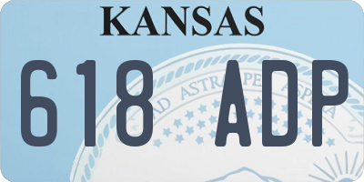 KS license plate 618ADP
