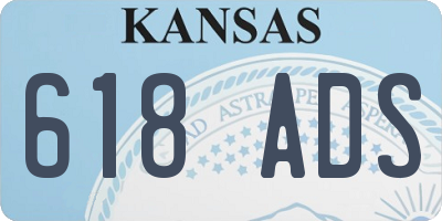 KS license plate 618ADS