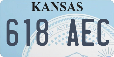 KS license plate 618AEC