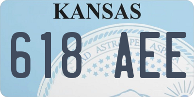 KS license plate 618AEE