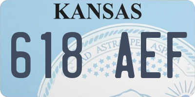 KS license plate 618AEF