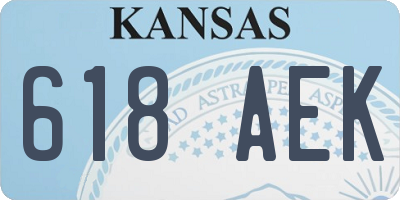 KS license plate 618AEK