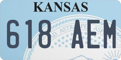 KS license plate 618AEM
