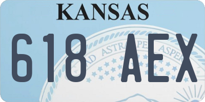 KS license plate 618AEX