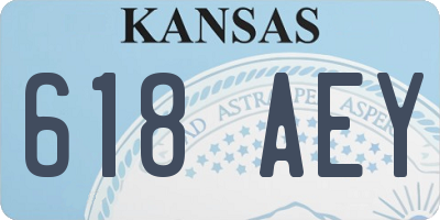 KS license plate 618AEY