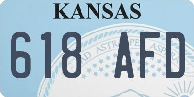 KS license plate 618AFD