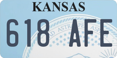 KS license plate 618AFE