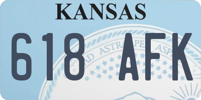 KS license plate 618AFK