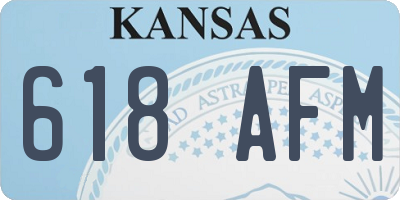 KS license plate 618AFM