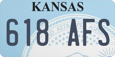 KS license plate 618AFS