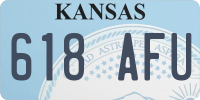 KS license plate 618AFU