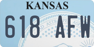 KS license plate 618AFW