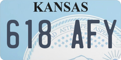 KS license plate 618AFY