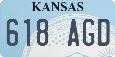 KS license plate 618AGD
