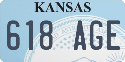 KS license plate 618AGE