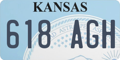 KS license plate 618AGH