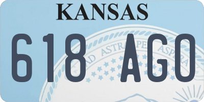 KS license plate 618AGO