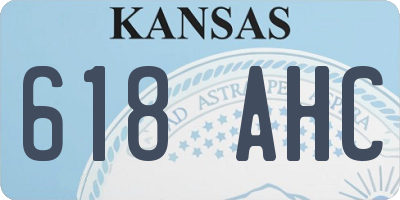 KS license plate 618AHC