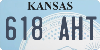 KS license plate 618AHT