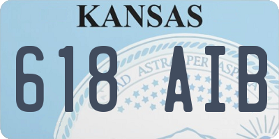 KS license plate 618AIB