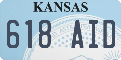 KS license plate 618AID