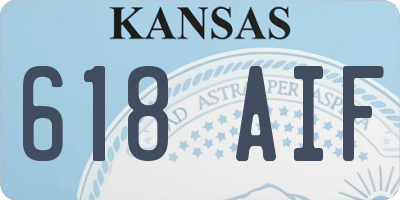 KS license plate 618AIF