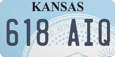 KS license plate 618AIQ