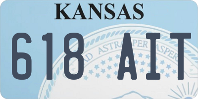 KS license plate 618AIT