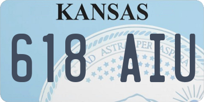 KS license plate 618AIU