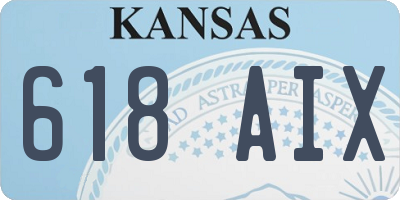 KS license plate 618AIX