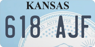 KS license plate 618AJF