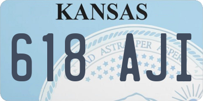 KS license plate 618AJI