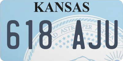 KS license plate 618AJU
