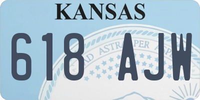 KS license plate 618AJW