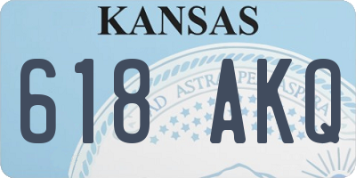 KS license plate 618AKQ