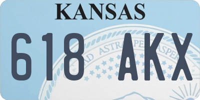 KS license plate 618AKX