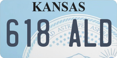 KS license plate 618ALD