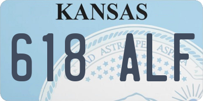 KS license plate 618ALF