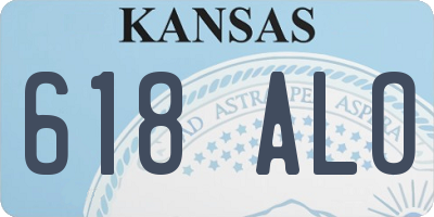 KS license plate 618ALO