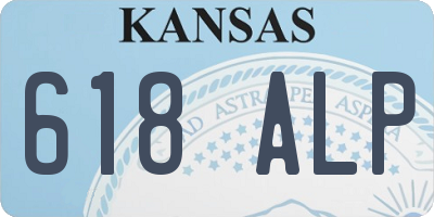 KS license plate 618ALP