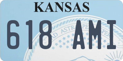 KS license plate 618AMI