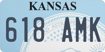 KS license plate 618AMK