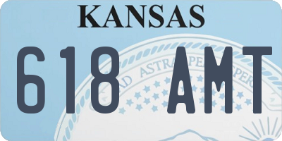 KS license plate 618AMT