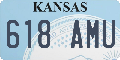 KS license plate 618AMU