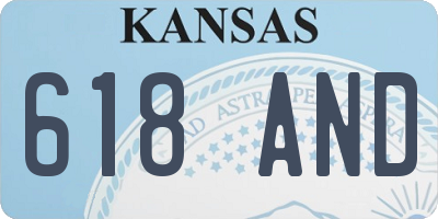 KS license plate 618AND