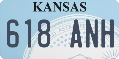 KS license plate 618ANH